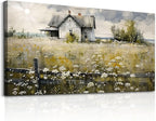 FUHAIHUA Canvas Wall Art For Living Room Large Wall Decor For Office Bedroom Wall Decor Art Watercolor Pictures Rural Landscape Paintings Mural Farmhouse Modern Wall Artwork Decorations 30x60 In