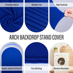 LEBENGURU Upgraded 5FT Wedding Arch Cover, Royal Blue Spandex Fitted Arch Backdrop Cover, Round Top Chiara Stand Covers for Birthday Party Baby Shower Banquet Balloon Décor