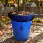 38.5 Inch Mesh Cover for Rain Barrel, Black Rain Barrels Net Cover, Water Collection Bucket Screen Covers to Keep Leaves Debris Out