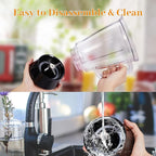 Kitchen Blender, 500W Countertop Blender with 52oz Plastic Jar for Smoothies Milkshake Desserts Nut Butter, Cocktails Sauces (White)