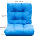 QILLOWAY Outdoor Chair Cushion for Patio Furniture, Waterproof Patio Cushions Set of 4 with Ties, Fade Resistant Replacement Pads for Outdoor Rocking Chairs,Marine Blue
