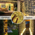 115FT 300LED Warm White Christmas String Fairy Lights Indoor/Outdoor, Waterproof with 8 Modes, Clear Wire Plug in Twinkle Light for Outside Garden Bedroom Christmas Tree Decorations