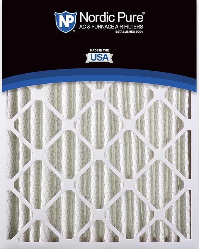 Nordic Pure 20x25x4 (Actual Size: 19 1/2 x 24 1/2 x 3 5/8) Pleated MERV 14 Air Filters 6 Pack