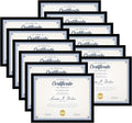 8.5x11 Picture Frame Set of 12,Black 8.5x11 Photo Frames Bulk for Document Certificate Award Diploma, Wall Hanging or Tabletop Display