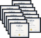 8.5x11 Picture Frame Set of 12,Black 8.5x11 Photo Frames Bulk for Document Certificate Award Diploma, Wall Hanging or Tabletop Display