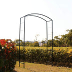 Steel Garden Arch, 7'2" High x 4'7" Wide, Garden Arbor for Various Climbing Plant, Outdoor Garden Lawn Backyard