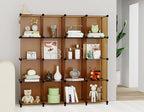HOMIDEC Closet Organizers and Storage, 9 Cube Storage Organizer Cubes, Portable Closet Organizer Shelves for Clothes, Bedroom, Wardrobe, Kids Room, Bathroom, Brown