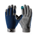 COOLJOB Thorn Proof Garden Gloves with Touchscreen Fingers for Men, Rose Pruning Work Gloves with Palm Cushion for Gardener, Farmer and Landscaper (Navy 1 Pair Large)