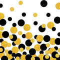 Golden Black Confetti Glitter Golden Scatter Table Decoration Surprise Paper Craft Birthday Party Anniversary Supplies Bridal Baby Shower Party Wedding Gift Circle Dots Decor 100 Pcs