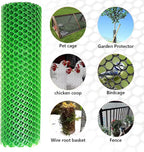 Wire Fence Mesh Green Plastic Mesh Roll 39.3″ Wide Poultry Fencing Multi-Use Garden Fence for Snow Fence Chicken Plants Balcony Protection Barrier(Size:1x30M - Mesh 1.8cm)
