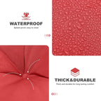 Porch Swing Cushions,Outdoor Cushions 3 Seater Replacement with Backrest, Waterproof Thickened Bench Cushion with Ties for Porch, Patio,Outdoor, Backyard and Garden (Red 60 * 40 in)