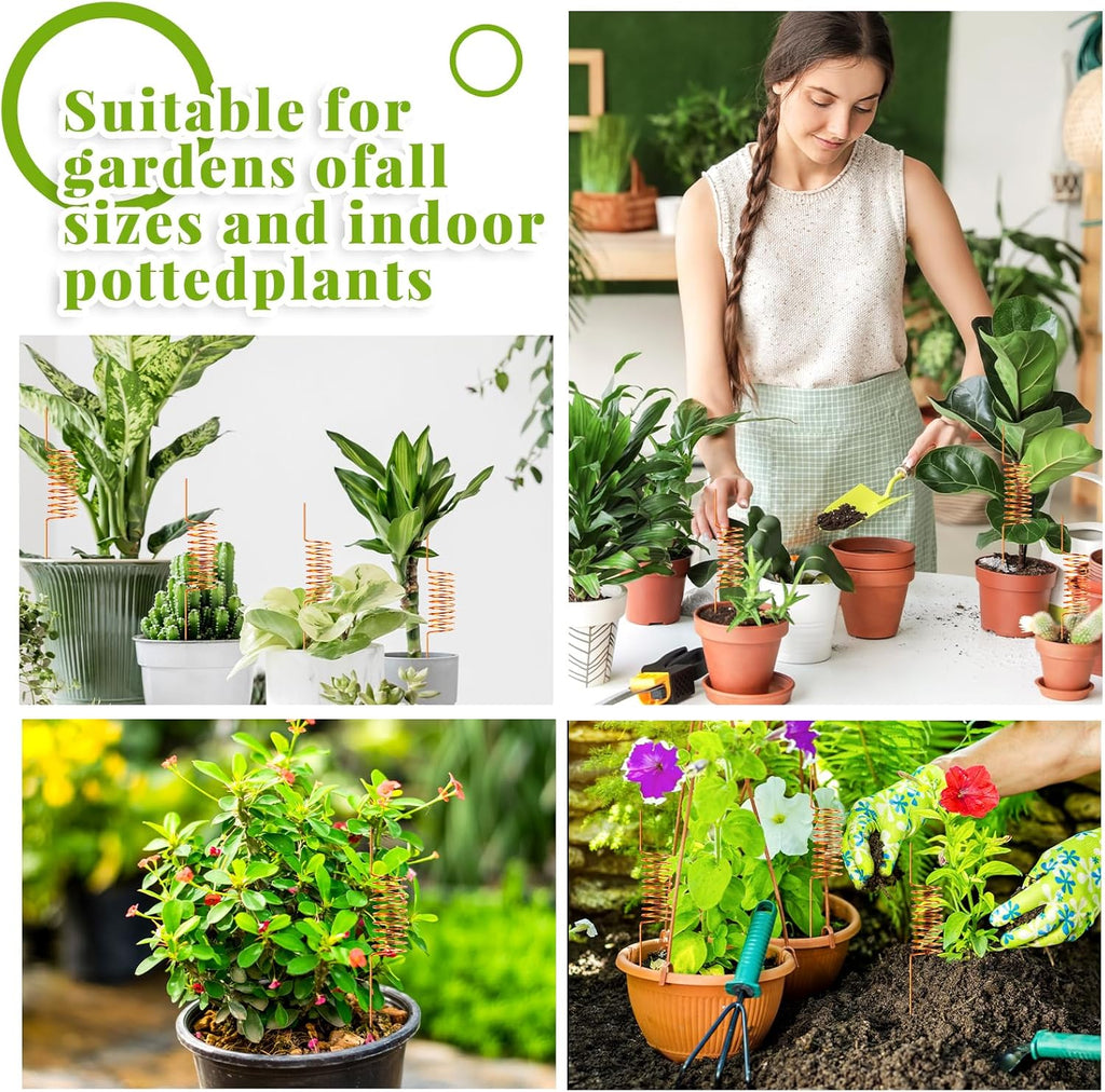 NACHLYNN 6 Pack Electroculture Plant Stakes Soft Copper Wire Long Copper Garden Stakes Pure Electro Culture Gardening for Gardening Growing Plants and Vegetables
