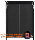 Yaheetech Bathroom Floor Cabinet, Modern Storage Freestanding Organizer Cabinet with Adjustable Shelves & Double Doors, 3-Tier Home Living Room Furniture, Black