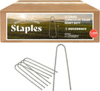 Sandbaggy Round Top 6-Inch Landscape Staples ~ SOD Garden Stakes Square Pin for Ground Cover Fabric & Drip Irrigation Tubing (1,000 Staples)