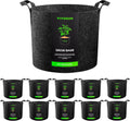 VIVOSUN 10-Pack 7 Gallon Grow Bags, Reinforced Planter Fabric Pots for Gardening Black