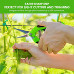 GARDEN GURU Razor Sharp Snip – Professional Garden Pruning Shears Trimmers – Super Sharp Micro-Tip Precision Stainless Steel Blades - Ergonomic Handles Easy on Arthritic Hands - 1 Case (100 Pcs)