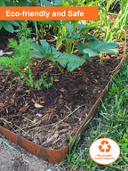 Vinci Landscape Edging Border, 40" L x 6" H 3Pack 10FT Total Rusted Corten Steel Garden Edging with Spikes, Sturdy Elegant Metal Lawn Broder for Flower Beds, Pathways, Paver Edges and Yard