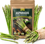 Mary Washington Asparagus Seeds - 900 Seeds, Non-GMO Heirloom Organic Seeds with Planting Instructions for Outdoor Home Gardens