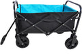 Folding cart That Does not Need to be Assembled Station Wagon, Grocery cart (Black+Blue Mini cart)