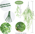 RECUTMS Fake Hanging Plants Artificial Ferns for Outdoor Hanging Faux Plants Vine Ivy Faux Fern Hanging Vines Wall Plants for Home Garden Party Wedding Decor (White 4P)