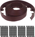 Gardzen Landscape Edging Kit, 40-Foot Long, 3-Inch Tall, No Dig Garden Edging Border for Flower Beds, Tree Rings, Pathways, Includes 40 Spikes, Brown