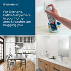 Wondercide - Ant & Roach Aerosol Spray for Kitchen, Home, and Indoor Areas - Ant, Roach, Spider, Flea, Stink Bug Killer with Natural Essential Oils - Pet Safe - 10 oz 2-Pack