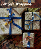 Royal Blue Velvet Ribbon 1'' 25 Yards for Christmas Tree, Gift Wrapping, Flower Bouquet, Wreath Decorations, Bow Making