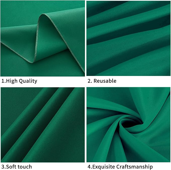 Hunter 6 Pack Round 60 Inch Tablecloth, Premium Polyester Table Cloth Washable Table Cover Stain and Wrinkle Resistant Decorative Table Cover for Party Wedding