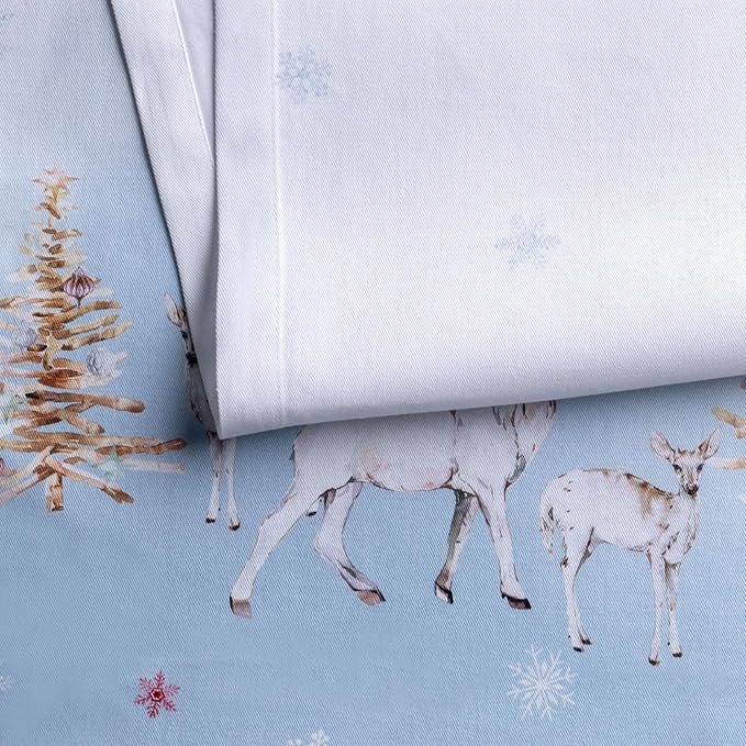 Maison d' Hermine Table Runner 100% Cotton Single Layer Table Runners 48 inches Long for Thanksgiving Christmas Decorations Home Kitchen Dining Party Wedding (Fairy Tale Forest, 14.5" x 48")