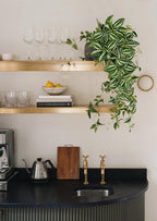 DILATATA Fake Hanging Plants Artificial Hanging Plants 26" Faux Wandering Jew Hanging Leaves Plants for Wall Shelf Home Indoor Outdoor Decor - 2 Pack