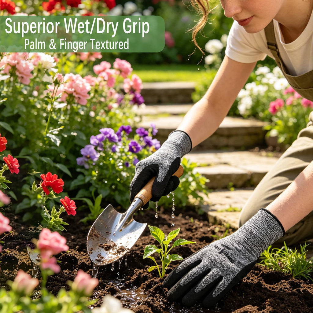 Trendara 8 Pairs gloves for men gardening gloves,garden gloves for women,Breathable latex dipped gloves,Suitable for weeding and warehouse handling