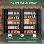 Greenvelly Metal Garage Storage Cabinet with Doors and Adjustable Shelves,72" Black Steel Lockable File Cabinet for Home Office,Garage,School(16" D x 32" W)