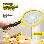 ZAP IT! Electric Fly Swatter Racket - 3,500 Volt Bug Zapper Racket - Battery-Powered Fly Zapper and Mosquito Racquet Zappers with AA Batteries Included - Lightweight and Compact for Indoors or Outdoor