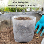 Belit Nursery Growing Bags, 100 Pcs Fabric Seedling Pots Non-Woven Pouch for Gardening Seed Plant Bag, Potato, Flower, Tomato Plant Starts (5.7" x 5.7 ")