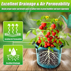 10 Gallon Grow Bags, 7 Pack Colorful Fabric Plant Pots with Handles for Garden and Outdoor Planting