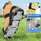 Lawn Aerator Shoes for Grass - Pre-Assembled Grass Aerator Shoes for Lawn - Soil Yard Aerator Tool for Aerating Patio Garden, Black