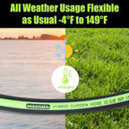SYEENIFY Kink Free Garden Hose 25ft 5/8", Heavy Duty Hybrid Water Hose, Ultra Durable Flexible Rubber Hose with Sprayer Nozzle,Leakproof Yard Outdoor Hose with Brass Solid Connector