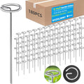 180Pcs Thick 8 Gauge 0.16 in Circle Top Landscape Fabric Pins Hard Holding,6 Inch Galvanized Landscape Fabric Stakes, for Tent, Weed Barrier Fabric, Plant Cover,Landscape Pins Stronger Not Easy Bend