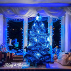 JMEXSUSS 150 LED Blue String Lights Indoor Outdoor Waterproof, Connectable 59 Ft Plug in String Lights, 8 Modes Blue Christmas Lights for Bedroom, Patio, Party, Holiday Decorations