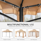 MASTERCANOPY Mosquito Screen Walls for Gazebo, 10x10 ft, Beige