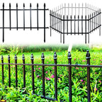 Thealyn 18"H x 22"W Decorative Metal Garden Border Fence, 5 Panels, 9.17Ft