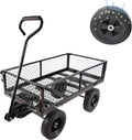 Wagon with Removable Sides Can be Used in Farms, Warehouses etc l Garden Dump cart- A Must-Have for Your Dream Garden Garden Essential- Dump cart Solid Wheels (Black Solid Wheels)