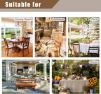 Fitable Linen Textured Beige Tablecloths 2 Pack, Faux Burlap Fabric Rectangle Table Clothes for 8 Foot Tables, Rustic Table Covers for Kitchen Dining, Vendor Events, Party, Farmhouse (54 x 120 Inch)