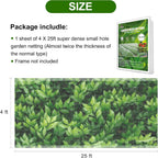 Garden Netting, Jevrench Durable Ultra Fine Garden Netting, Garden Plant Cover Row Cover Makes Plants, Vegetables, Fruits, and Flowers Grow Better (4ft x 25ft)
