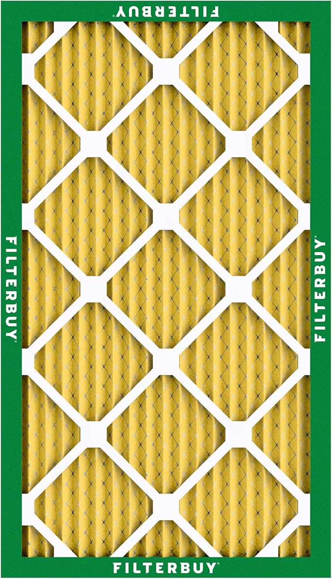 Filterbuy 15x25x1 Air Filter MERV 11 Superior Pet & Allergy Defense (12-Pack), Electrostatic Pleated HVAC AC Furnace Filters Replacement, Made in USA (Actual Size: 14.50 x 24.50 x 0.75)