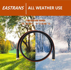 EASTRANS Female to Female Garden Hose 3 ft x 5/8", Heavy Duty Short Water Hose with 3/4" Solid Brass Connector, Flexible, Lightweight, Black & Orange