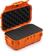 Evergreen 57 Waterproof Dry Box Protective Case with Pick & Pluck Foam - Travel Safe/Mil Spec/USA Made - for Cameras, Phones, Hiking, Boating, Water Sports, Action Cams (Orange)
