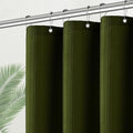 Stall Shower Curtain 36 x 72 Inches, Heavy Duty Fabric Hotel Quality Waffle Textured 256GSM Army Green Shower Curtain