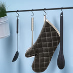 ARCLIBER Oven Mitts Heat Fire Resistant Oven Mitts 425 ° F, Quilted Terry Cloth Cotton Soft Lining Oven Gloves, Extra Long Kitchen Mittens for Cooking Baking