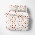 Kotton Culture Printed Duvet Cover 3 Piece 100% Egyptian Cotton Breathable All Season 600 Thread Count with Zipper & Corner Ties Comforter Cover (King, Magical Winter)